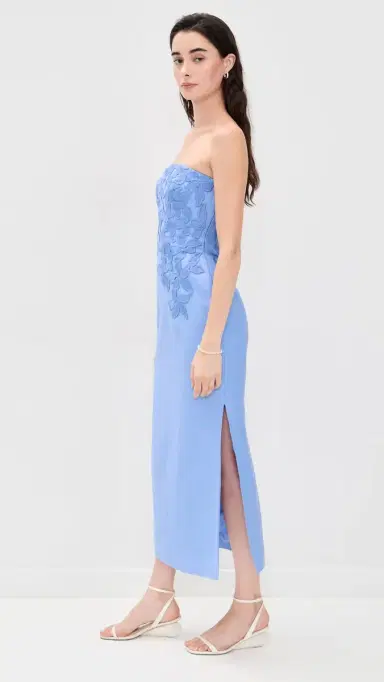 Significant Other Idette Strapless Midi Dress Cornflower | Thumbnail 4