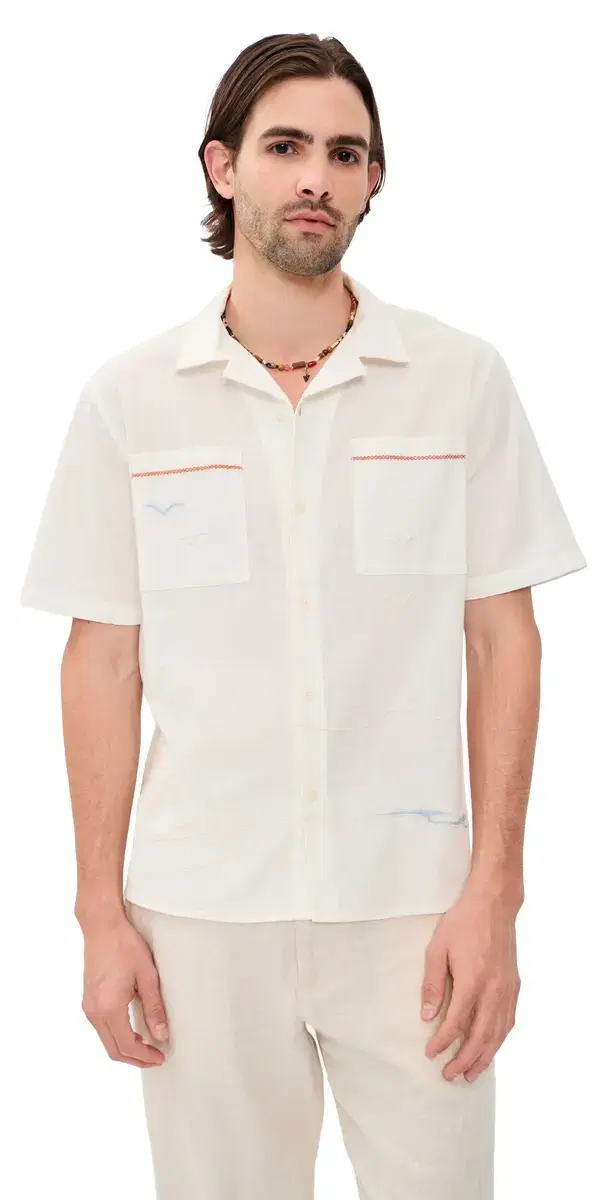 Summer Applique Didcot Shirt Ecru