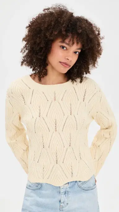 Closed Crew Neck Long Sleeve Sweater Witherit Beige | Thumbnail 2