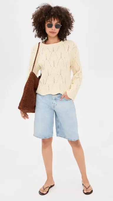 Closed Crew Neck Long Sleeve Sweater Witherit Beige | Thumbnail 5
