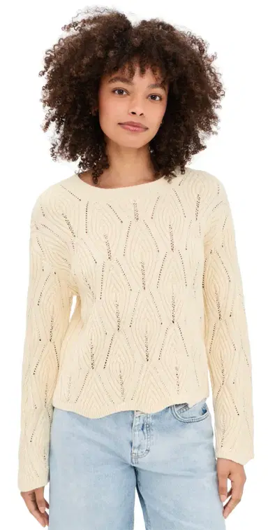 Closed Crew Neck Long Sleeve Sweater Witherit Beige | Thumbnail 1