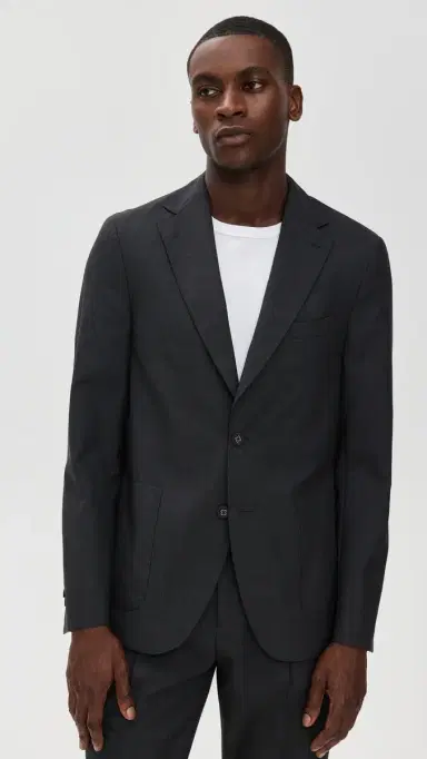OFFICINE GÉNÉRALE Arthus Italian Fresco Jacket Dark Grey | Thumbnail 2
