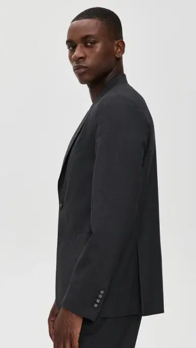 OFFICINE GÉNÉRALE Arthus Italian Fresco Jacket Dark Grey | Thumbnail 4
