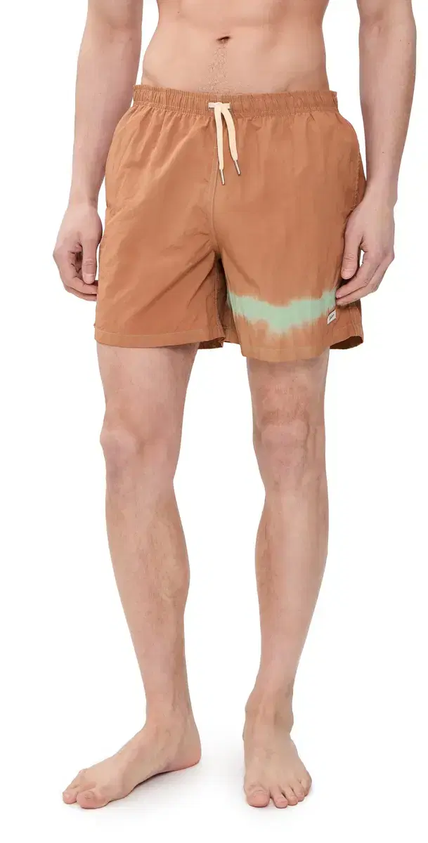 Caeterpillar x Overdyed Swim Trunks 6 adder Blue