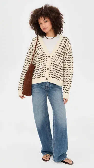 Closed V Neck Cardigan | Thumbnail 5 Closed V Neck Cardigan | Thumbnail 5