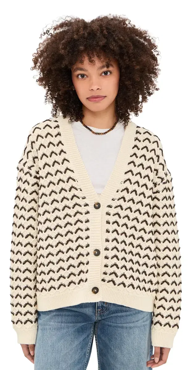 Closed V Neck Cardigan Witherit Beige
