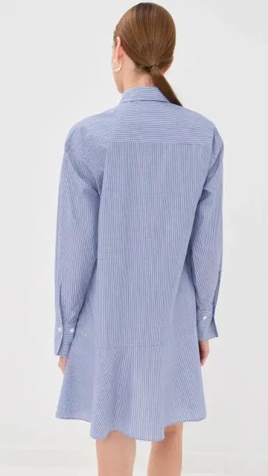 BITE Studios Striped Petal Bottom Shirt Dress Blue Stripe 42 | Thumbnail 3 BITE Studios Striped Petal Bottom Shirt Dress Blue Stripe 42 | Thumbnail 3