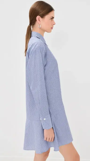 BITE Studios Striped Petal Bottom Shirt Dress Blue Stripe 42 | Thumbnail 4 BITE Studios Striped Petal Bottom Shirt Dress Blue Stripe 42 | Thumbnail 4
