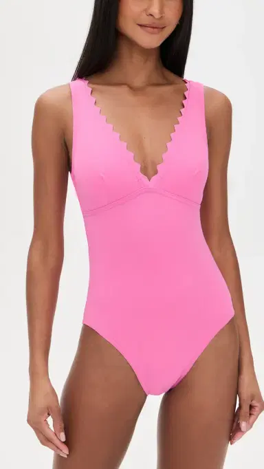 Karla Colletto Ins V Neck Silent Underwire Tank One Piece Zinnia | Thumbnail 2