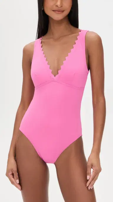 Karla Colletto Ins V Neck Silent Underwire Tank One Piece Zinnia | Thumbnail 5