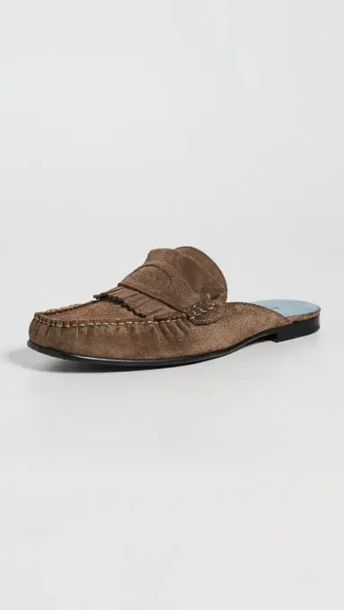 Marni Sabot Suede Slip On Loafers Chocolate | Thumbnail 4