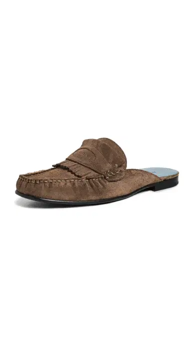Marni Sabot Suede Slip On Loafers Chocolate | Thumbnail 6