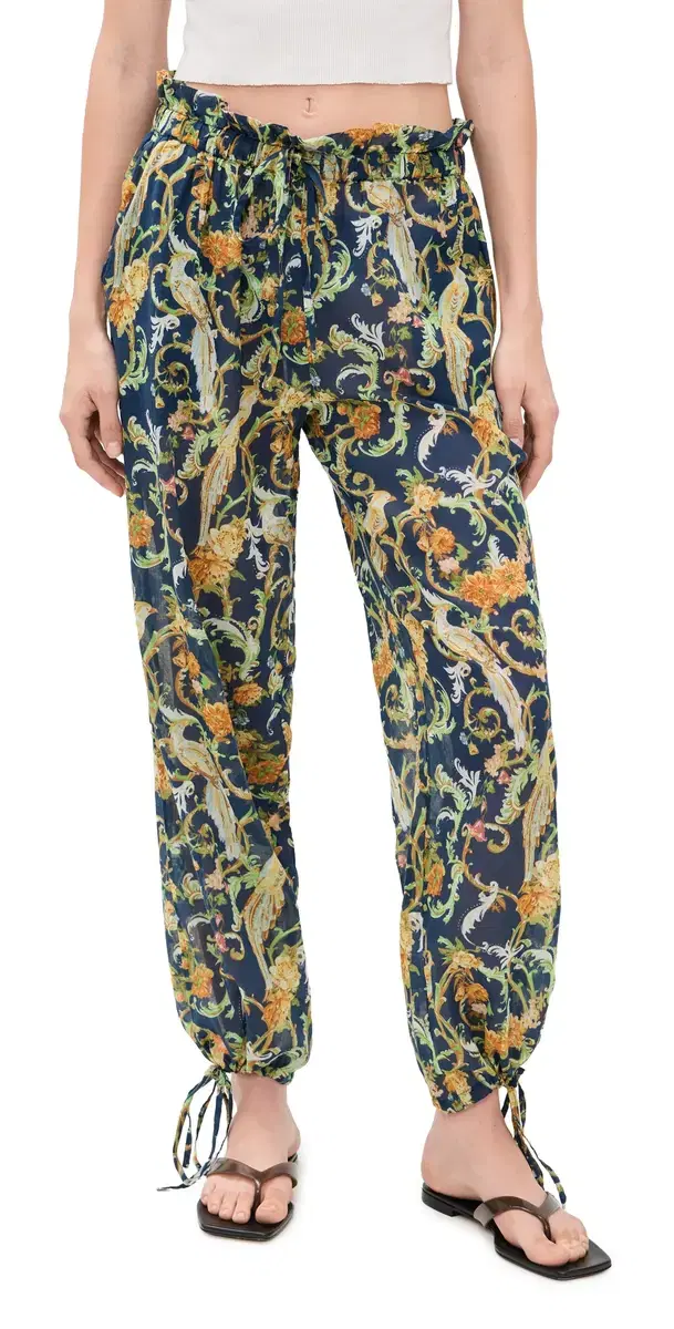 Coniglio Palm Beach Beach Pants Royal Birds Navy