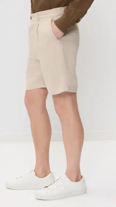Alex Crane Pleated Linen Alta Shorts 7 | Thumbnail 4 Alex Crane Pleated Linen Alta Shorts 7 | Thumbnail 4