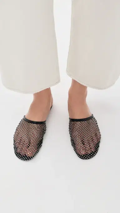 Stella McCartney Crystal Mesh Slides Black Crystal | Thumbnail 3 Stella McCartney Crystal Mesh Slides Black Crystal | Thumbnail 3