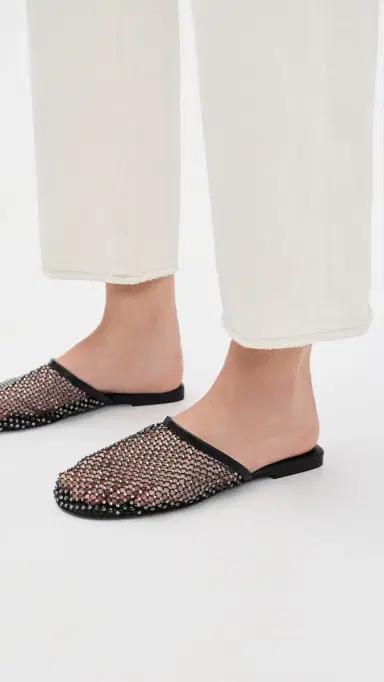 Stella McCartney Crystal Mesh Slides Black Crystal | Thumbnail 5 Stella McCartney Crystal Mesh Slides Black Crystal | Thumbnail 5