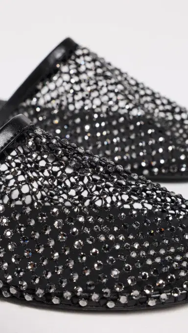 Stella McCartney Crystal Mesh Slides Black Crystal | Thumbnail 6 Stella McCartney Crystal Mesh Slides Black Crystal | Thumbnail 6