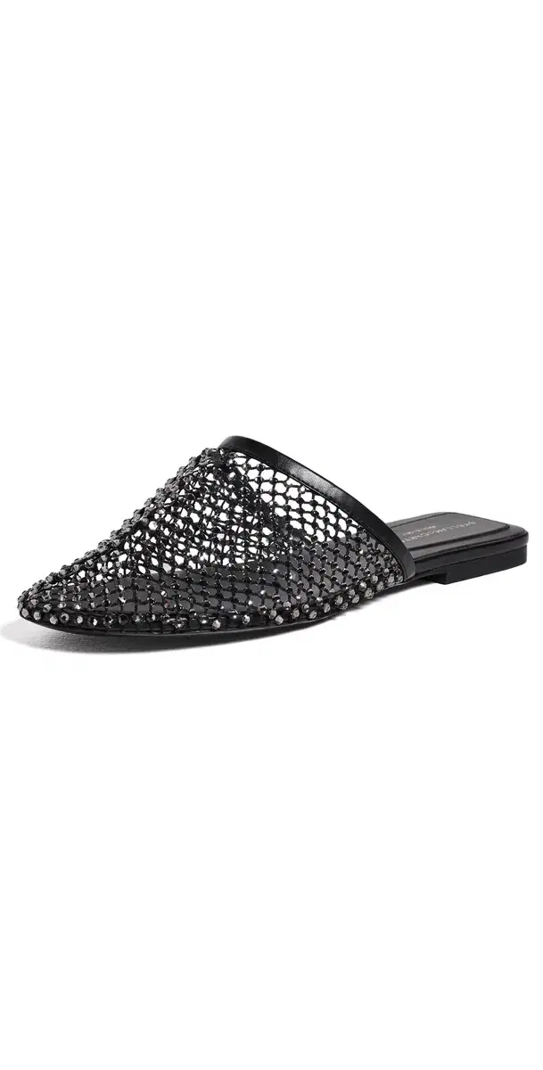 Crystal Mesh Slides Black Crystal