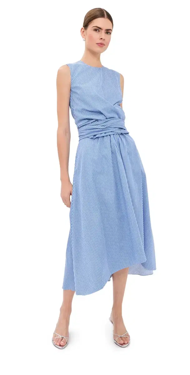 Penny Dress Azure Stripe