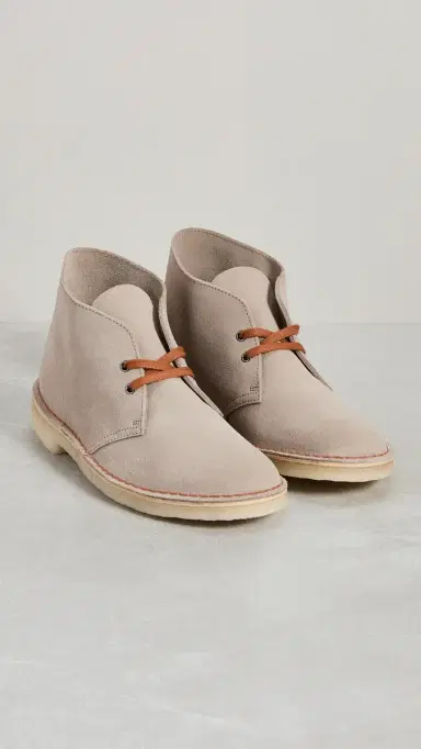 Clarks Suede Desert Boots Sand | Thumbnail 3