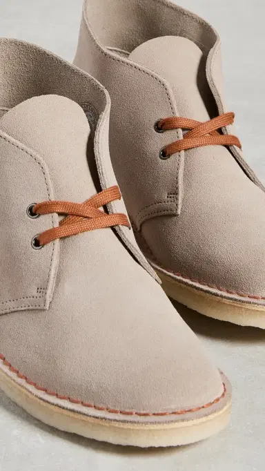 Clarks Suede Desert Boots Sand | Thumbnail 4