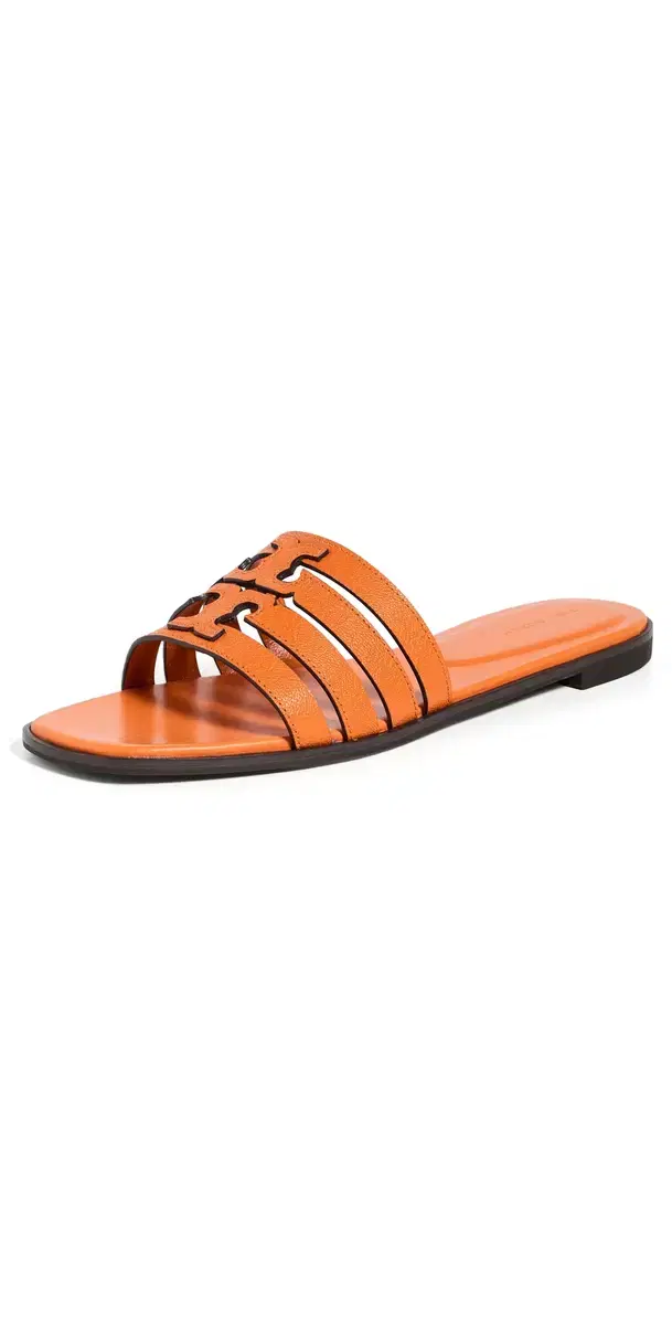 Ines Cage Slides Orange Citrine