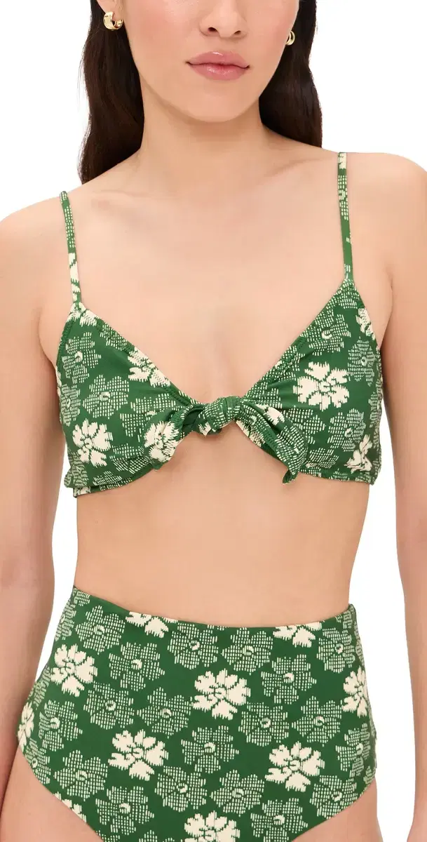 Sea Gloria Print Bikini Top Green
