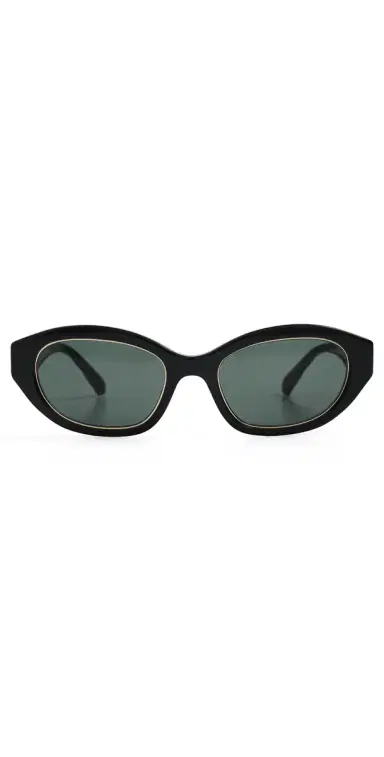 Tory Burch Kira Irregular Sunglasses Black One Size | Thumbnail 1 Tory Burch Kira Irregular Sunglasses Black One Size | Thumbnail 1