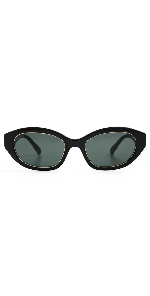 Tory Burch Kira Irregular Sunglasses Black One Size