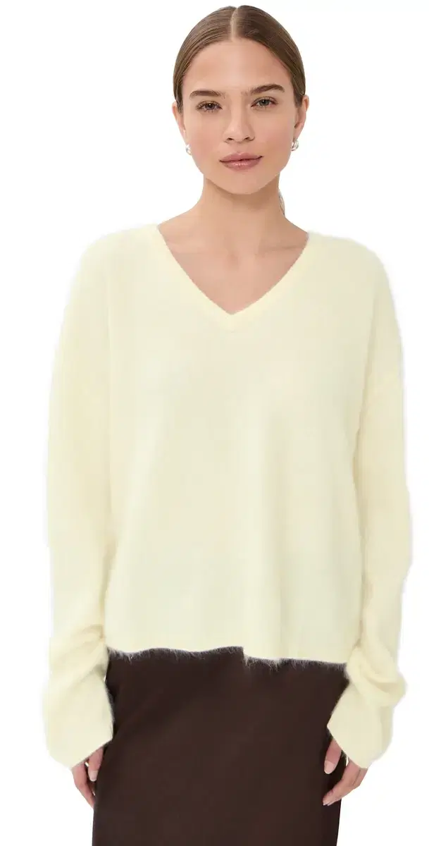 Margareta Cashmere Sweater Cream Brushed