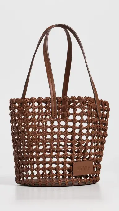 STAUD Caro Bucket Bag Tan One Size | Thumbnail 4