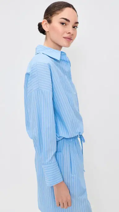 Secular Nora Shirt Blue Stripe M | Thumbnail 4