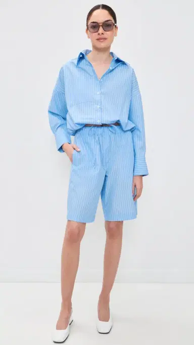 Secular Nora Shirt Blue Stripe M | Thumbnail 5