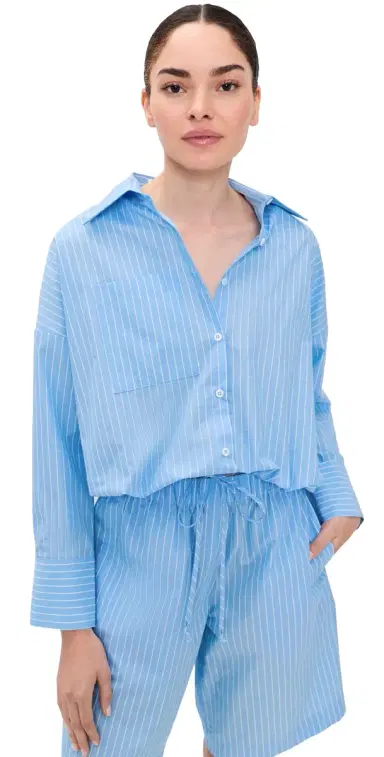 Secular Nora Shirt Blue Stripe M | Thumbnail 1