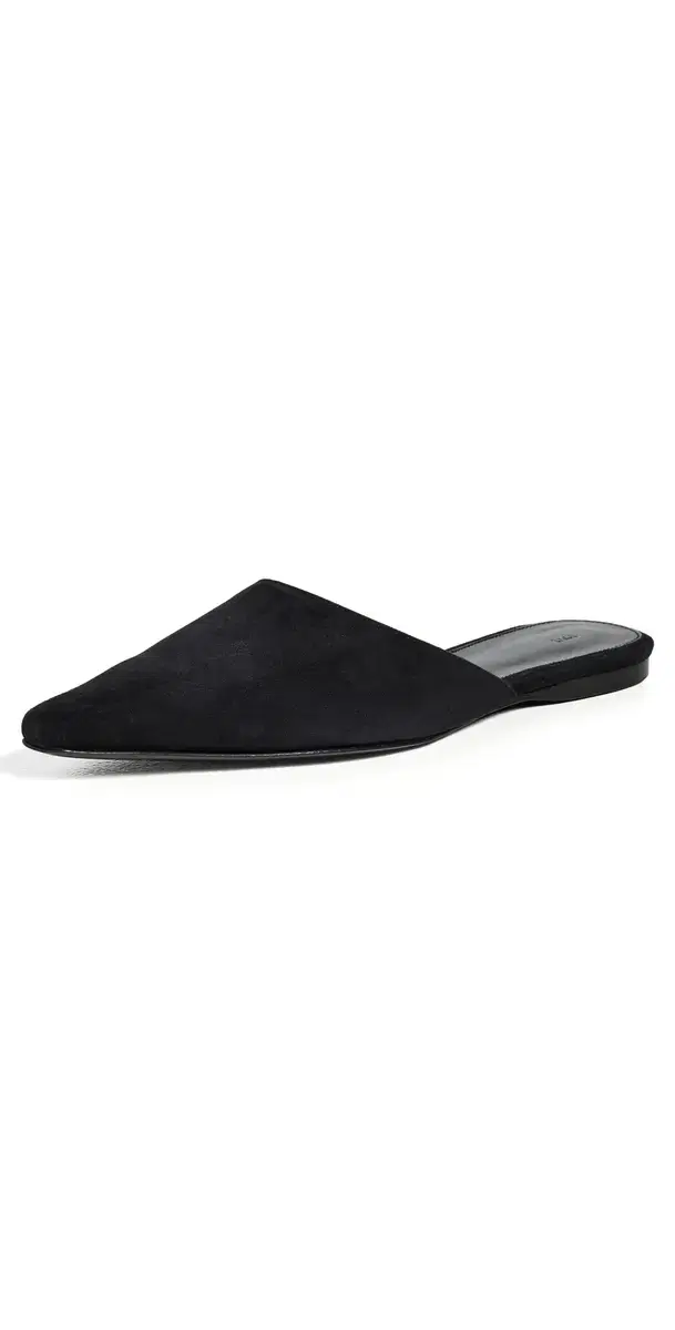 Pheby Flat Mules Black