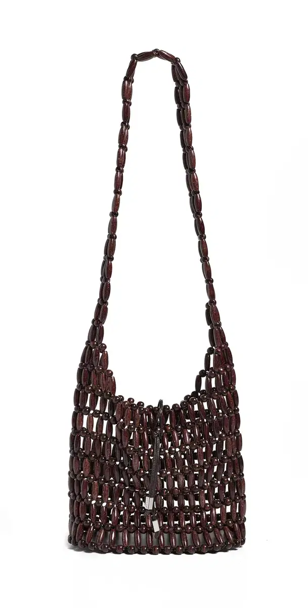STAUD Coronado Bucket Bag Wood Beads One Size