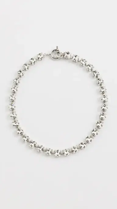 Isabel Marant Crystal Choker Necklace Transparent/Silver | Thumbnail 2