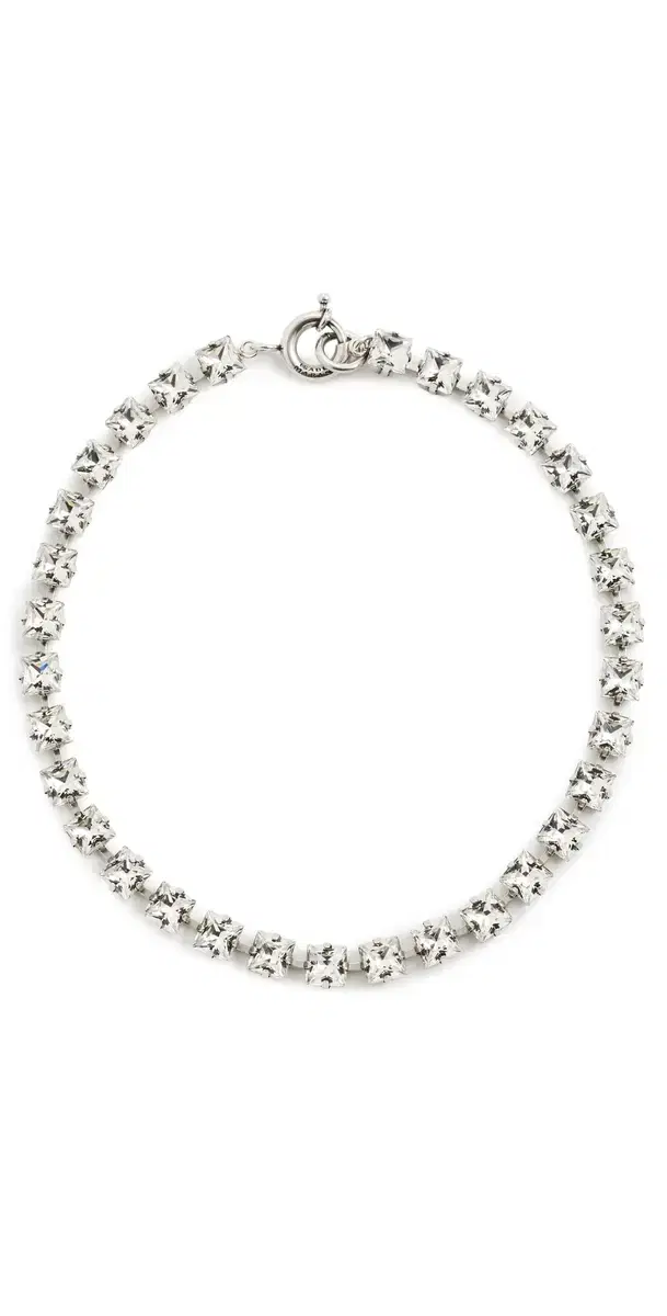 Isabel Marant Crystal Choker Necklace Transparent/Silver One Size