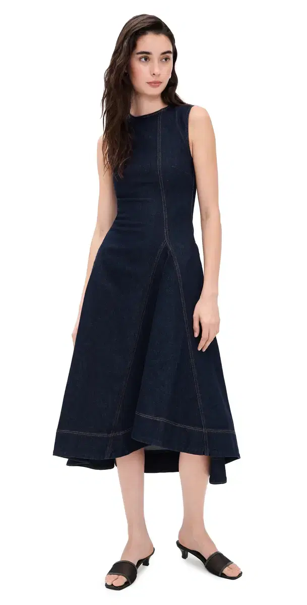ALIGNE Liberty Denim Midi Dress Indigo