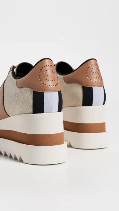 Stella McCartney Salt And Pepper Canvas Sneakelyse Ecru | Thumbnail 4