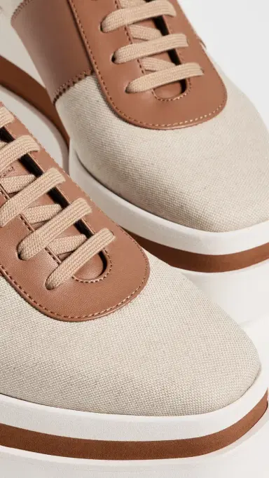 Stella McCartney Salt And Pepper Canvas Sneakelyse Ecru | Thumbnail 6
