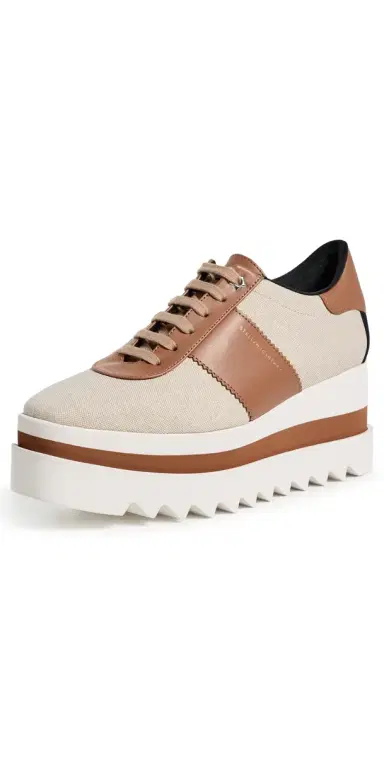 Stella McCartney Salt And Pepper Canvas Sneakelyse Ecru | Thumbnail 1