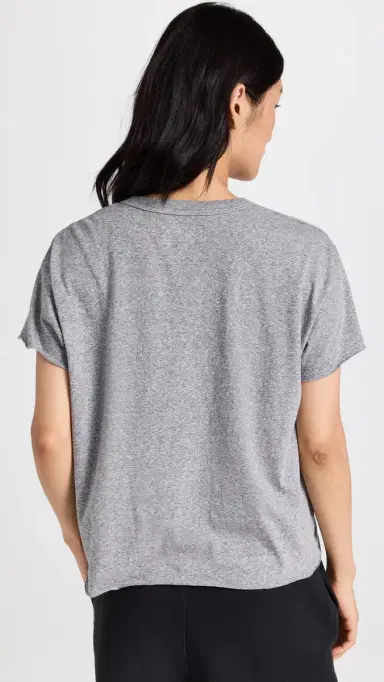 The Great. The Crop Tee Heather Grey | Thumbnail 3