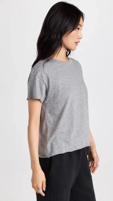 The Great. The Crop Tee Heather Grey | Thumbnail 4