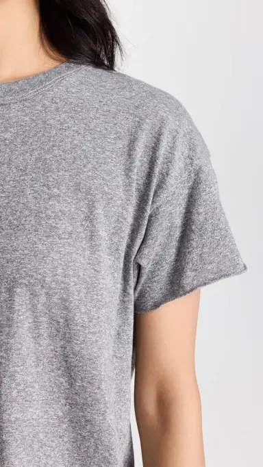The Great. The Crop Tee Heather Grey | Thumbnail 6