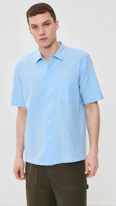 Universal Works Road Shirt ky Blue | Thumbnail 2