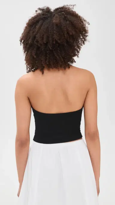 ENZA COSTA Silk Rib U Halter Tank Black | Thumbnail 3 ENZA COSTA Silk Rib U Halter Tank Black | Thumbnail 3