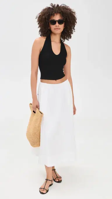 ENZA COSTA Silk Rib U Halter Tank Black | Thumbnail 5 ENZA COSTA Silk Rib U Halter Tank Black | Thumbnail 5