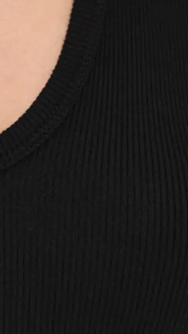 ENZA COSTA Silk Rib U Halter Tank Black | Thumbnail 6 ENZA COSTA Silk Rib U Halter Tank Black | Thumbnail 6