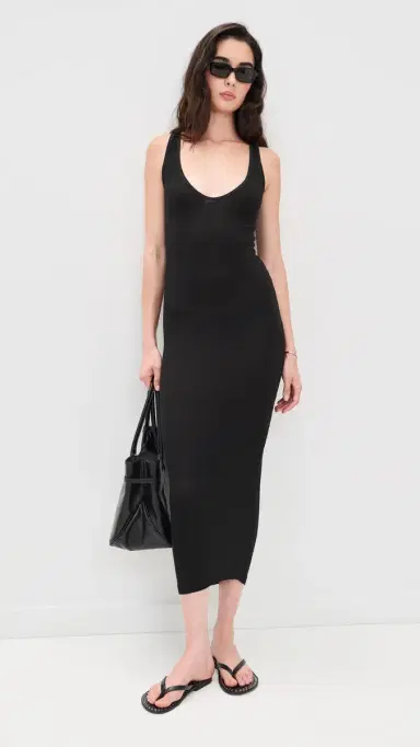 ALL THREE Dar V Dress Black M | Thumbnail 5
